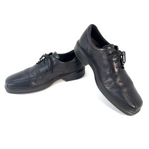 ECCO Helsinki 2 Bicycle Toe Black Lace Up Dress Shoes Men's Size 44 EU